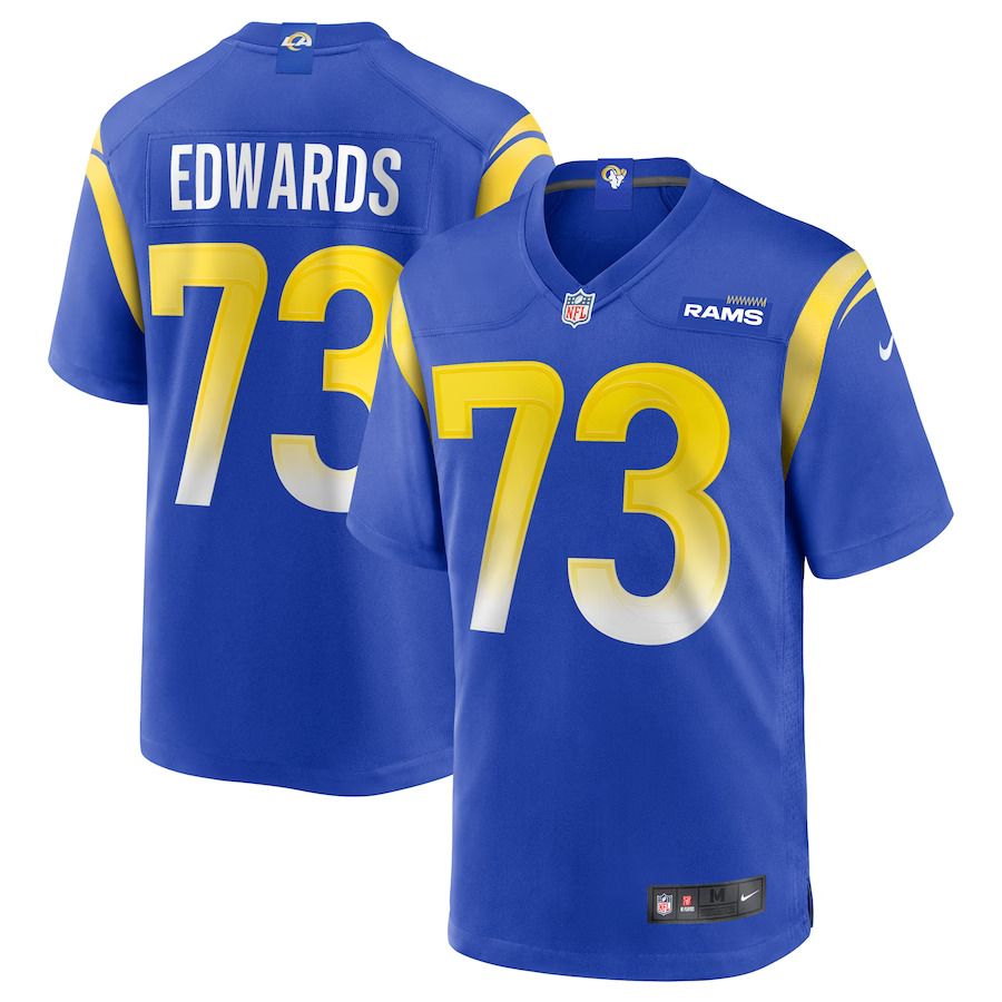 Men Los Angeles Rams #73 David Edwards Nike Royal Game NFL Jersey